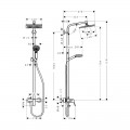 Душова система з одноважільний змішувач Hansgrohe Crometta E 240 1jet Showerpipe 27284000 - Фото 1